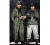 LIANGFANG 1/35 maquettes de Figurines en résine GK Seconde Guerre Mondiale Soldat de Char Allemand Ensemble Hiver kit Non assemblé et Non Peint