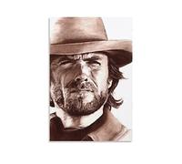 LIANGFANG Clint Eastwood Poster photo 9 œuvres d'art sur toile pour chambre - Décoration murale esthétique - Cadeau moderne - Sans cadre - 40 x 60 cm