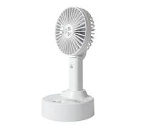 LIANGGM Petit ventilateur de refroidissement silencieux à 3 vitesses, rechargeable par USB, bureau 2 en 1, bureau portable pour voyage, bureau, voyage personnel