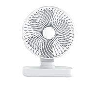 LIANGGM Petit, Ventilateur Portable 3600mah 4 Vitesses Ventilateur Rechargeable USB Léger Pour Filles Femmes Hommes Bureau, Voyage(White)