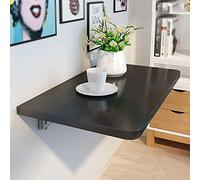 LIANGLIANG Table Murale Rabattable Etagere Murale Suspension De Bureau D'ordinateur Sécurité Bois Bear Portant 40-60kg (Couleur : Noir, Taille : 70x50cm)