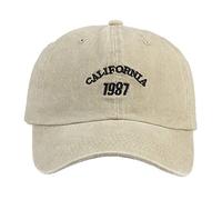 liangp Baseball Casquette Homme et Femme ins Soft Top Alphabet California 1987 Casquette Polyvalente Protection Solaire Casquette Golf