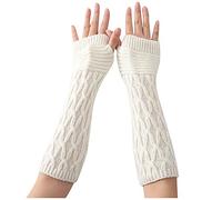 liangp Gants en Cachemire Gants de Sport sans Doigts sans Doigts Poignets Chauffe-Bras pour Femmes Manchettes sans Doigts Gants Extensibles Demi-Doigts en Tricot Fin Mitaines pour Femmes