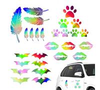LIANGQI 4 Sets Autocollants pour Grattage de Voiture Autocollants pour Voiture Batman Autocollants D'empreinte de Patte Colorés Retoucher Rayures pour Voiture Moto Scooter Ordinateur Portable