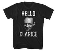 LIANGSHAN Silence of The Lambs Hello Clarice Men's T Shirt Hannibal Lecter Anthony Hopkins Black L