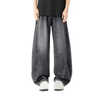LIANGTUOHAI 2025 Jeans Homme, Jean Baggy Homme,Large,Coupe Droite,Jambe Large,Rétro,Lavés,Pantalon en Denim,Décontractés,Ample,Nouveaux,Tendance Pantalon en Denim