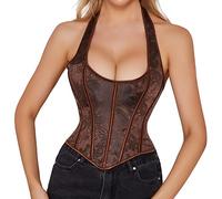 LIANGTUOHAI Corset Femme Bustier Bustier Corset Noir Bustier Gothique Dentelle Classique Corset Rouge Push-Up Séances Photo Corset Femme Ventre Plat Mariage Chic Et Elegant Sexy Top Oversize