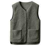 LIANGTUOHAI Gilet Polaire Femme Sans Manches Avec Poches Automne Hiver Chaud Zippé Gilet Sans Manches Femme Veste Polaire Mode Décontractés Manteau Veste Zippé Hiver Nouveau Manteau Grande Taille