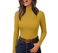 LIANGTUOHAI Pull Femme - Pull Tricot Pour Femme -Col Roulé-Pullover à Manche Longues-Couleur Unie-Pullover Sans Capuche Chaude Pour L'Hiver-Slim Fit-Décontractés-Chic et éLéGant-Sweat -Confort et Doux