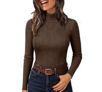 LIANGTUOHAI Pull Femme - Pull Tricot Pour Femme -Col Roulé-Pullover à Manche Longues-Couleur Unie-Pullover Sans Capuche Chaude Pour L'Hiver-Slim Fit-Décontractés-Chic et éLéGant-Sweat -Confort et Doux