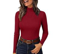 LIANGTUOHAI Pull Femme - Pull Tricot Pour Femme -Col Roulé-Pullover à Manche Longues-Couleur Unie-Pullover Sans Capuche Chaude Pour L'Hiver-Slim Fit-Décontractés-Chic et éLéGant-Sweat -Confort et Doux