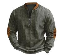LIANGTUOHAI Sweat Homme sans Capuche,Warfge,Sweat Hiver,Manche Longues,Sweet Homme sans Capuche avec Imprimé,Col Montant,Zippé,Pulls Warfge,Décontractés Sweatshirt,Ample Sweatshirt