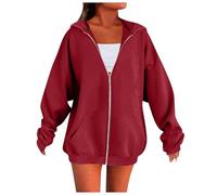LIANGTUOHAI Sweat Zippé Femme Manche Longues avec Poches Fine Velours Sweat a Capuche Femme Zippé Automne et Hiver Couleur Unie Au Quotidien Hoody Ample Mode Doux Les Cent