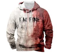 LIANGTUOHAI Sweats De Halloween Homme Automne Et Hiver Nouveaux Sweat À Capuche Manche Longue avec Halloween Imprimé Casual Sweatshirt d'halloween Homme Mode Ample Pull À Capuche avec Poches
