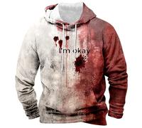LIANGTUOHAI Sweats De Halloween Homme Automne Et Hiver Nouveaux Sweat À Capuche Manche Longue avec Halloween Imprimé Casual Sweatshirt d'halloween Homme Mode Ample Pull À Capuche avec Poches