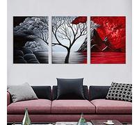 LIANGX Tableau triptyque sur toile - Paysage - Dégradé de couleurs - Décoration murale pour chambre à coucher, salon - Sans cadre - 3 x 70 x 100 cm