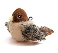 liangyisheng Jouet interactif électrique pour Chat - Jouet en Peluche pour Chat - Réels battements et gazouillements comme Un Oiseau - Rechargeable - avec Herbe à