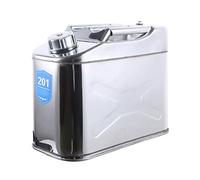 liangzishop Bidon Acier Inoxydable Essence Diesel Jerrican Réservoir Conteneur de Sauvegarde avec Tuyau de Carburant (10L)