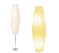 lianheng Lampadaire Papier, Lampe Papier de riz sur Pied Salon, Ovale Lampe Déco avec Interrupteur Pied de le Bureau et le Salon(2 pack)