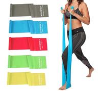 Lianjindun Lot de 5 Bandes de résistance Professionnelles sans Latex, Bandes élastiques, Bandes d'entraînement, Bandes élastiques pour entraînement des Femmes ou des Hommes, Bandes d'exercice pour la