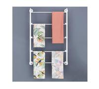 Lianjun Étagère multifonction en métal, écharpe en soie pour serviettes et accessoires, présentoir pour la maison et la vente au détail (blanc, 60 x 75 cm) - Solution de rangement élégante