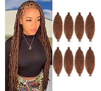 lianlian Marley Lot de 8 paquets d'extensions de cheveux afro torsadés pré-séparés pour dreadlocks douces à l'aspect vieilli pour femme noire (61 cm, 30#)