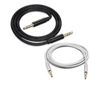 LIANRISES 2 Pièces Câble Jack Audio 3.5 Mâle Mâle 1M, Cable Auxiliaire Stéréo en Nylon Tressé, pour Casque, Voiture, Haut-parleur, Autoradio, Smartphones, iPhone,iPad,MP3
