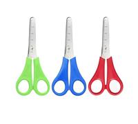 LIANRISES 3 Pièces Ciseaux Enfant Bout Rond, Ciseaux Crantés Ecole, Sécurité, Centimètres, Pour ClipArt, DIY, Artisanat, étudiants, Papeterie D'enseignement
