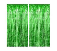 LIANRISES Lot de 2 guirlandes de 1 m x 2 m - Décoration de fête - vert jungle - Décoration d'anniversaire - Serpentins verts - Football St Patrick's Day