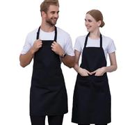 LIANRISES Tablier Noir Tablier Cuisine Homme Tablier De Cuisine Femme Tablier De Cuisine Homme Tablier Peinture Adulte Tablier Coiffure Professionnel Le Cou Peut être Ajusté Deux Poches