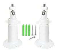 LIANSUM Lot de 2 supports muraux réglables en métal compatibles avec Arlo Pro/Pro 2/Pro 3/Pro 4/Ultra/Ultra 2 Blanc