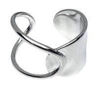 Liant Trucs Bagues Silver Ring Adjustable Open Rings Thumb Ring Statement Rings For Women Jewelry Cuisinier Majuscules Bijoux (Silver, One Size)