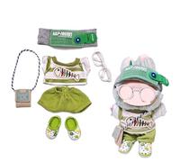LIANTRADECOM Une, deux et trois générations de vêtements Laabu, ensemble d'os de poisson, ensemble de 6 pièces de vêtements labu, 17 cm (ensemble de quatre pièces en os de poisson + chaussures à trous
