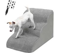 LIANTRAL Escalier pour Chien à 3 Marches, Rampe pour Chien, pour lit et canapé, en éponge Haute densité, avec Housse Amovible et Lavable et Rouleau d'épilation des Poils d'animaux, 40 cm de Haut