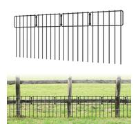 LIANTRAL Lot de 25 clôtures de jardin, Panneau de clôture en métal antirouille, Clôture sans creuser, Clôture de barrière pour animaux de compagnie, Bordure de terrasse, cour et clôture