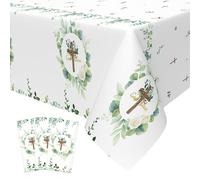 Lianxuia Lot de 3 nappes de baptême avec inscription « God Bless »