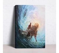 lianyibo 1 affiche murale religieuse sur toile avec versets bibliques, pour chambre à coucher, salon, couloir, décoration d'intérieur (60 x 90 cm, sans cadre)