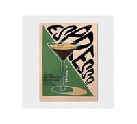 lianyibo 1 affiche sur toile imprimée style rétro, motif cocktail expresso martini, pour chambre à coucher, salon, couloir, décoration murale, 40 x 60 cm, sans cadre
