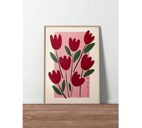 lianyibo 1 affiche sur toile moderne de style art de niche nordique, motif romantique de roses pour la Saint-Valentin, 70 x 100 cm, sans cadre