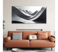 lianyibo 1 grande toile murale moderne avec paysage, décoration vintage, illusion d'optique, pour salle de bain et chambre à coucher (50 x 100 cm, cadre intérieur)