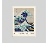 lianyibo 1 pièce Art rétro, La Grande Vague de Kanagawa, affiche imprimée sur toile, Hokusai Ukiyo E Art pour décoration murale de salon 60x90 cm sans cadre