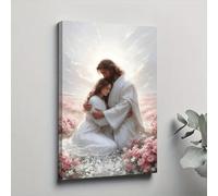 lianyibo 1 pièce Christian Jésus toile Art mural inspirant religieux Dieu toile impression peinture affiche photo salon décor 70x100cm cadre