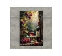 lianyibo 1 pièce Scène de raisin et de vin Toile Art mural Affiche de fleurs colorées Salon, bibliothèque, bureau, café, bar Décor (70 x 110 cm/cadre intérieur)