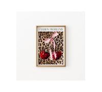 lianyibo 1 pièce Vintage Toile murale, Léopard Cherry Affiche Art, Fashion Vintage Art mural, Salon Chambre à coucher Décoration (60x90cm/Cadre intérieur)
