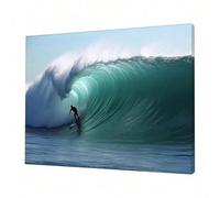 lianyibo 1 toile murale représentant une vague océanique dynamique, idéale pour le surf et les sports nautiques Affiche moderne et palpitante pour la décoration du salon (80 x 120 cm/sans cadre)