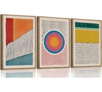lianyibo 3 Piece Large Modern Abstract Canvas Wall Art Mid Century Minimalist Boho Affiche,s Prints For Living Room Office Decor (70x100cmx3/Inner frame)