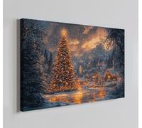 lianyibo Ensemble de 3 tableaux représentant un paysage de montagne violet et une lune jaune style bohème abstrait décoration de salon de style milieu du siècle (40 x 60 cm/cadre intérieur)