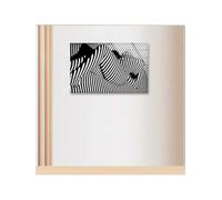lianyibo Grande affiche murale en verre représentant un corps de femme en noir et blanc, décoration murale minimaliste et esthétique (60 x 80 cm, cadre intérieur)