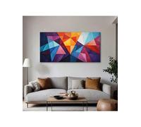 lianyibo grande toile murale moderne de paysage, intemporelle, audacieuse et infinie, cette décoration géométrique abstraite pour salle de bain et chambre, cadre 30 x 60 cm