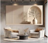 lianyibo Impression sur toile de style Japandi minimaliste, art mural contemporain, décoration murale bohème, décoration murale neutre Wabi Sabi Japandi (40 x 60 cm x 3 / cadre intérieur)